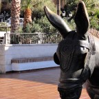 Mijas. Blanco sobre verde.